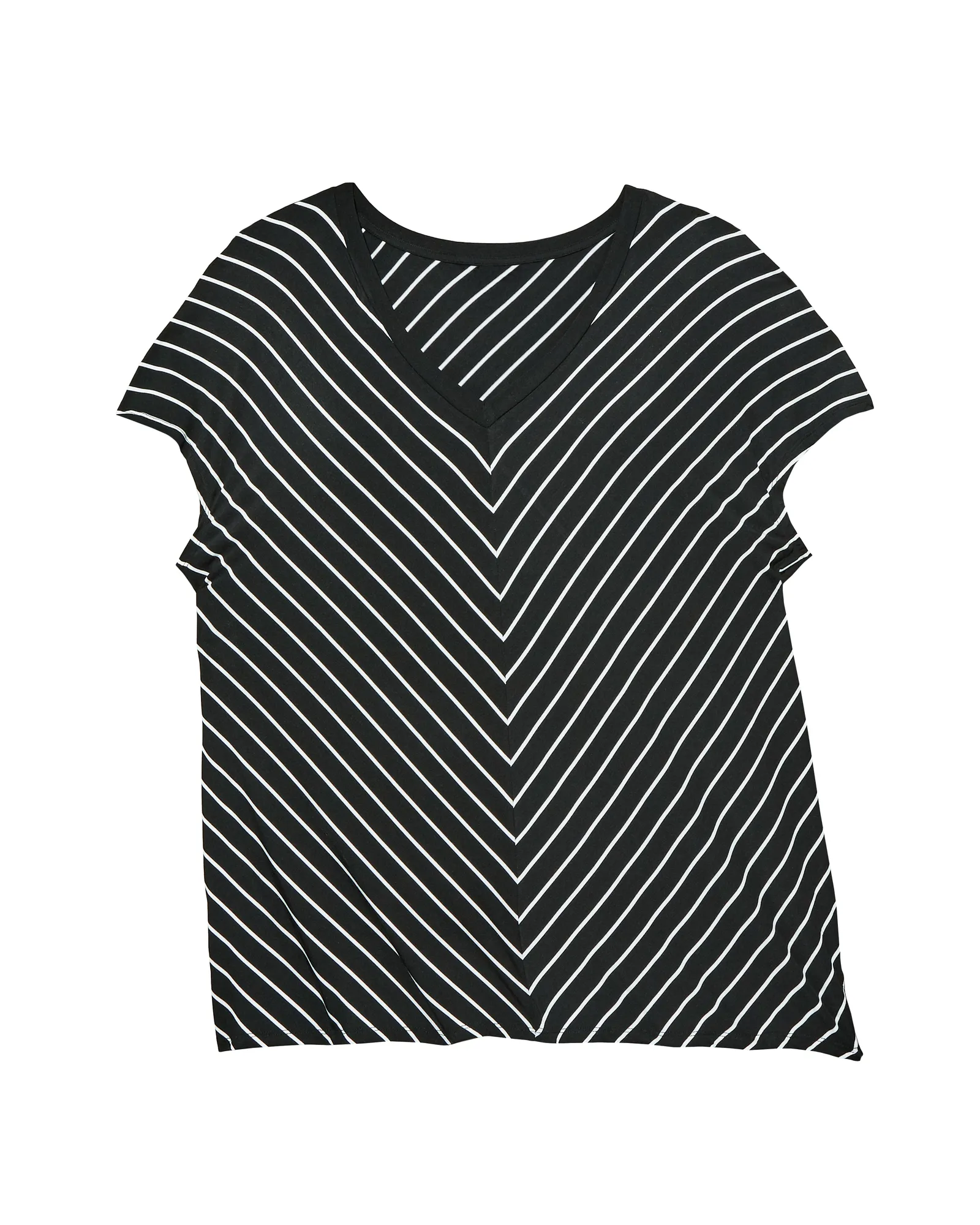 Adrienne Extended Sleeve Tee | Navy / White
