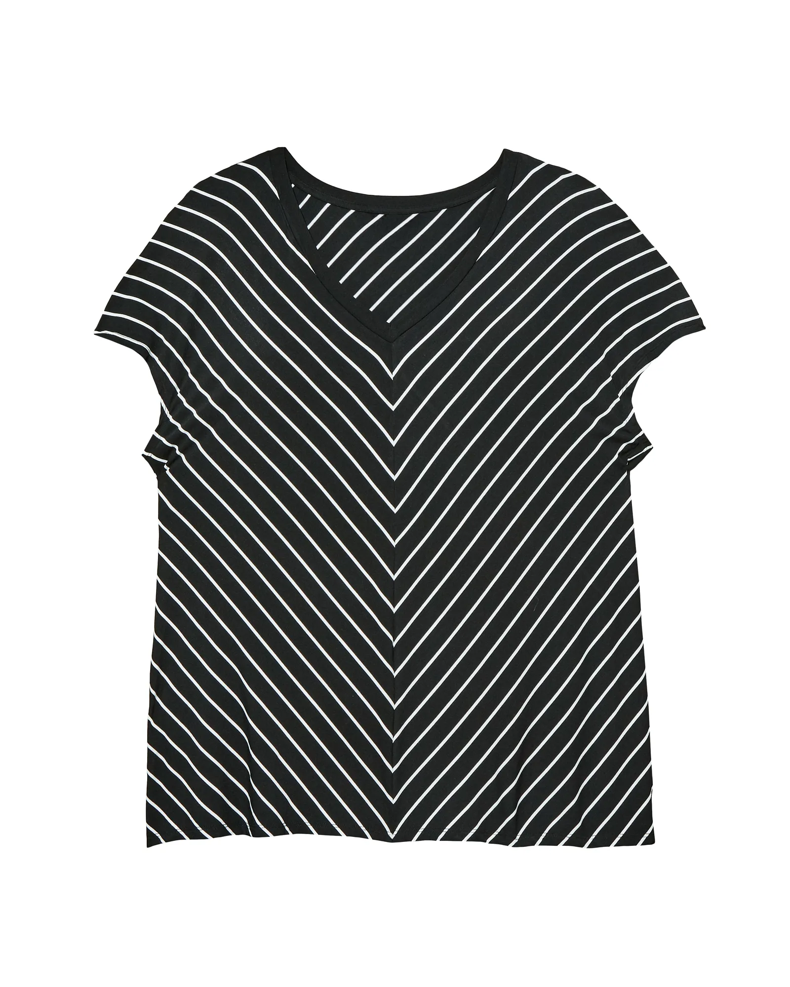 Adrienne Extended Sleeve Tee | Navy / White