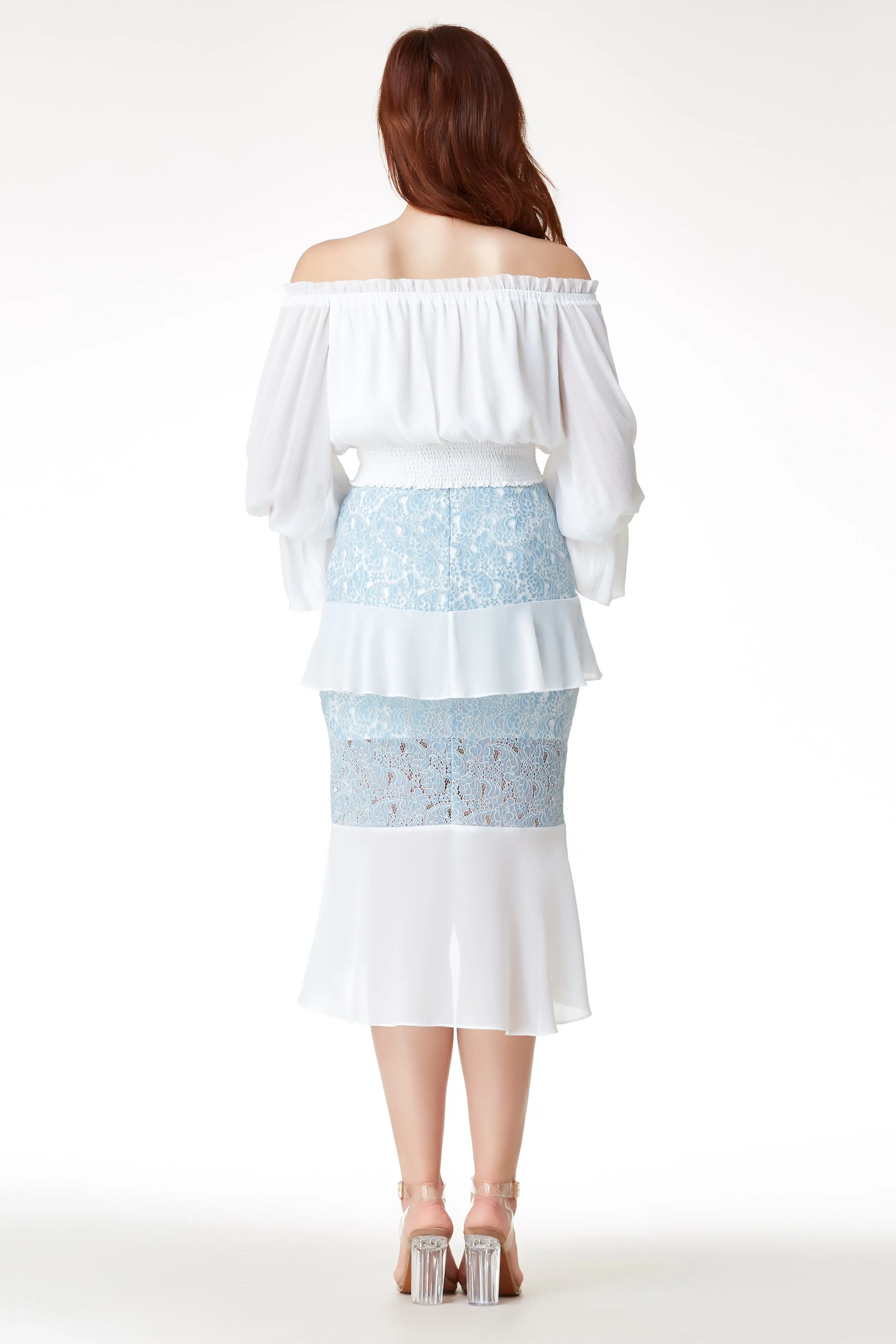 AW'18 Ruffle Mermaid Skirt - Blue
