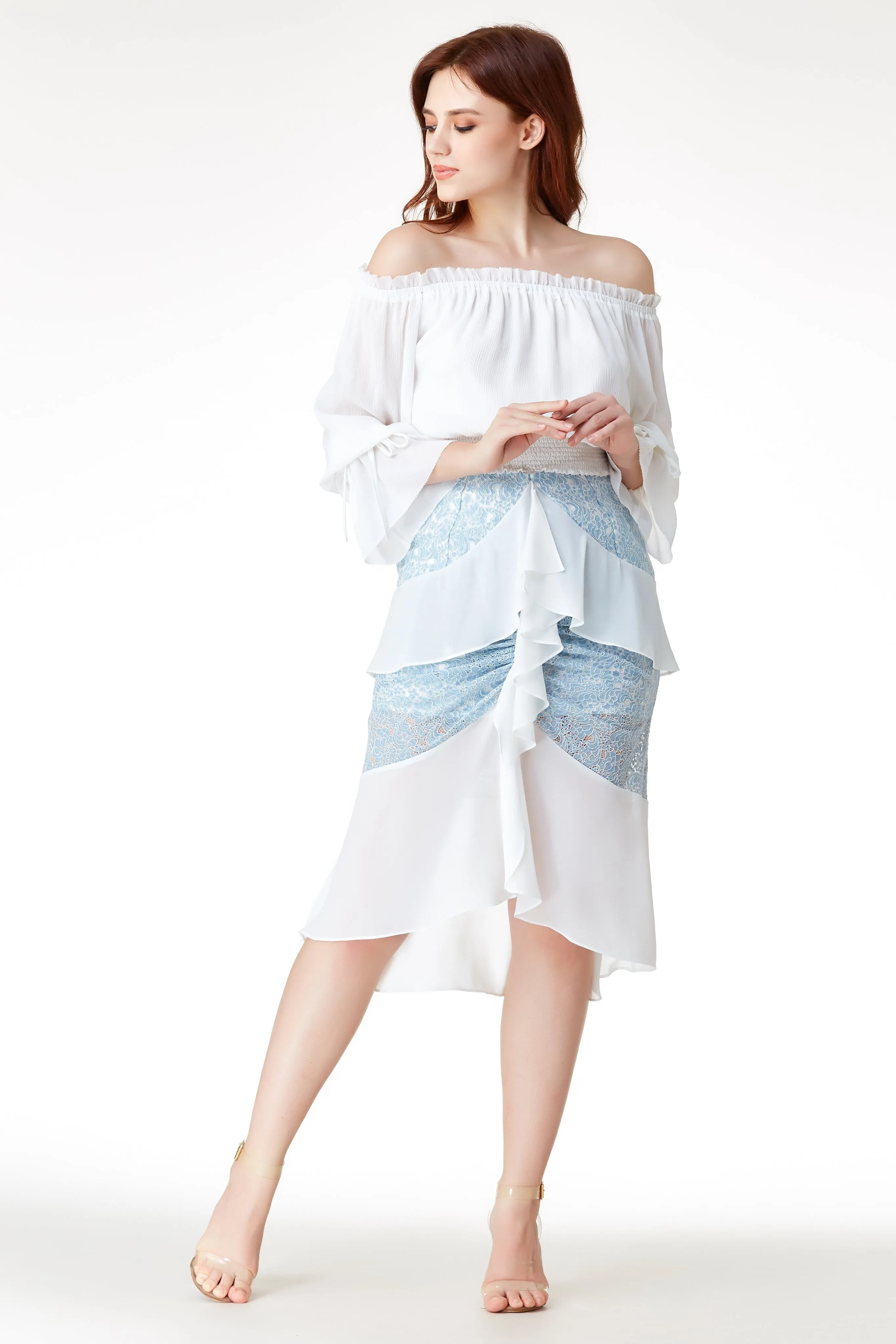 AW'18 Ruffle Mermaid Skirt - Blue