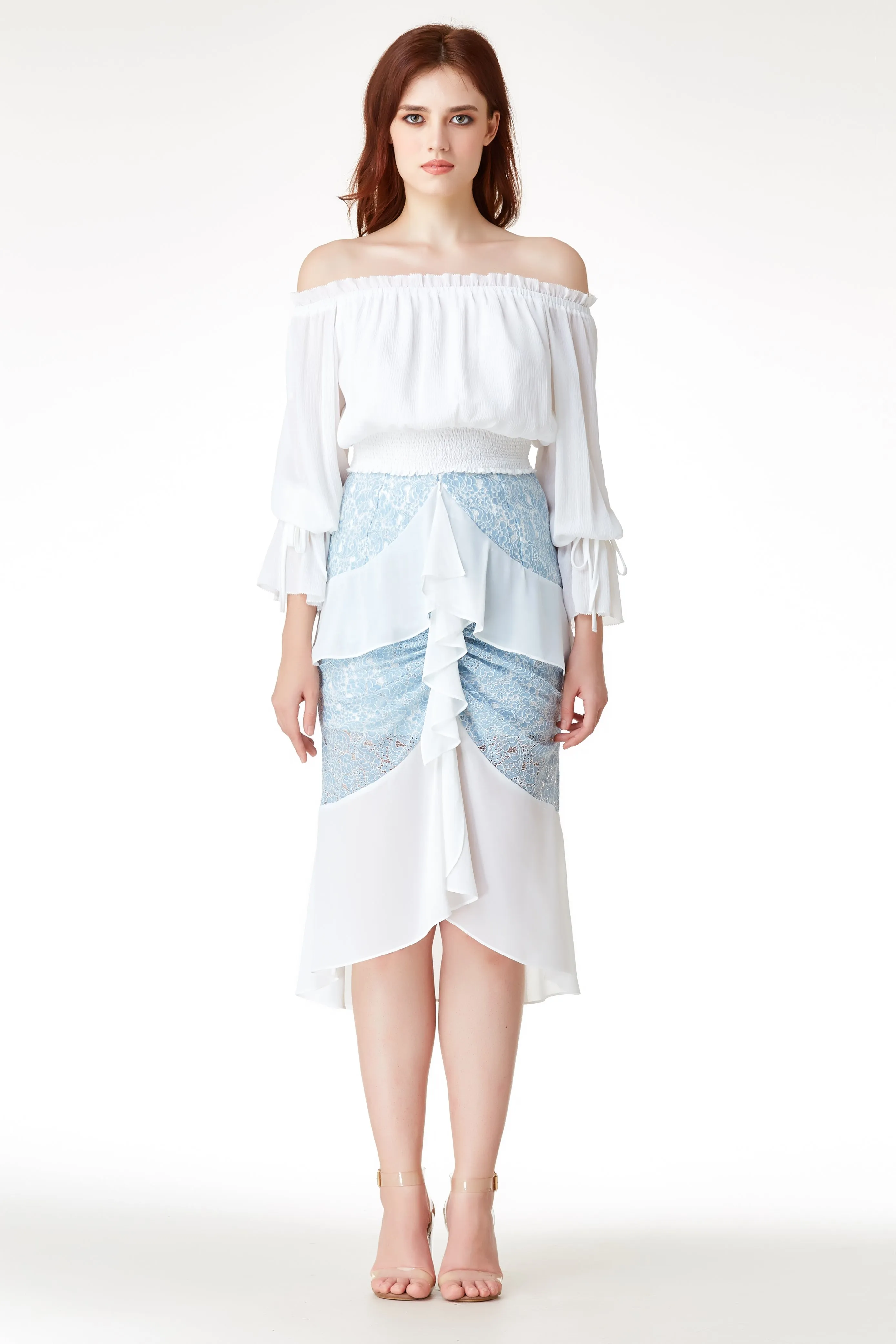 AW'18 Ruffle Mermaid Skirt - Blue