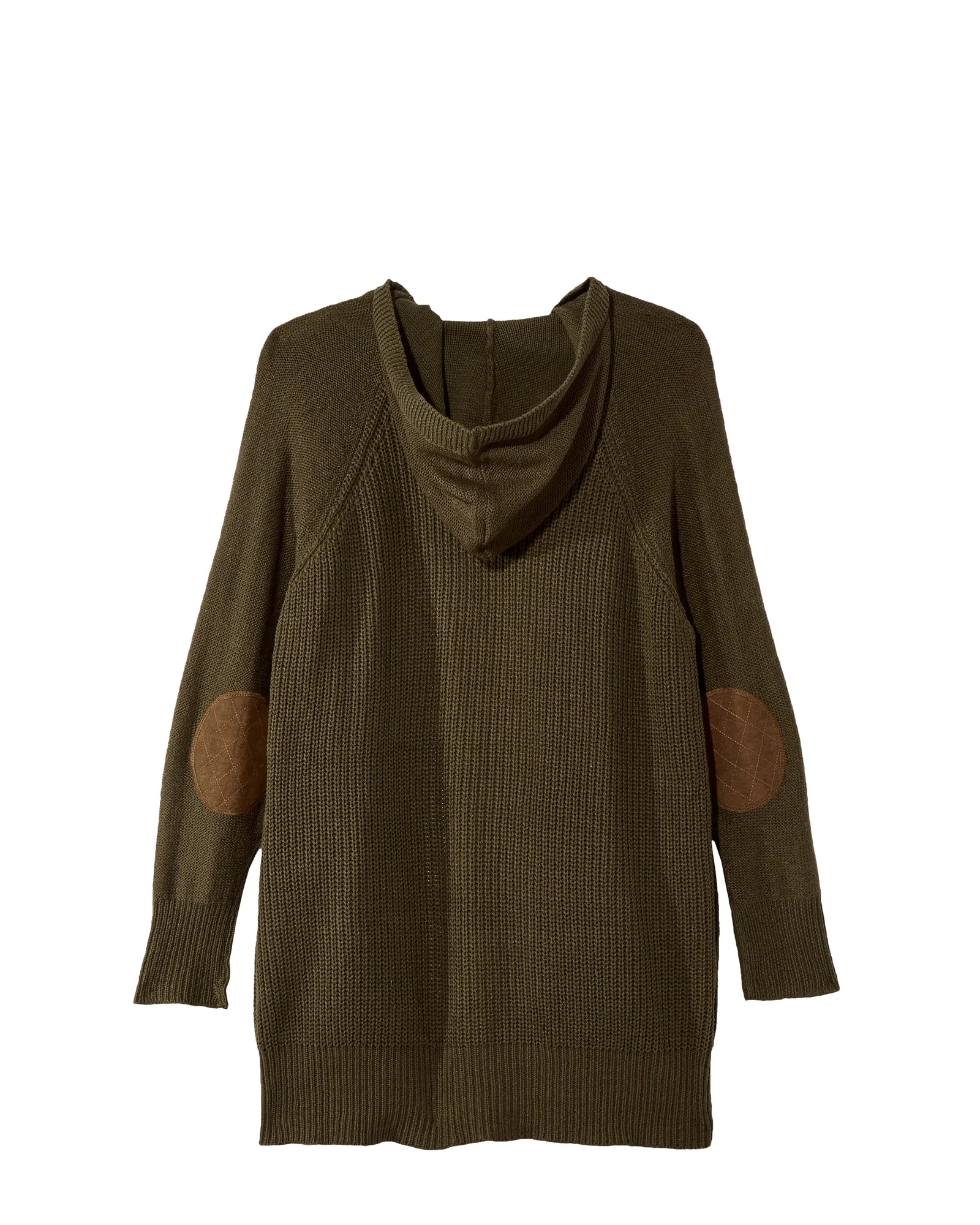 Blanche Elbow Patch Cardigan | Olive Green