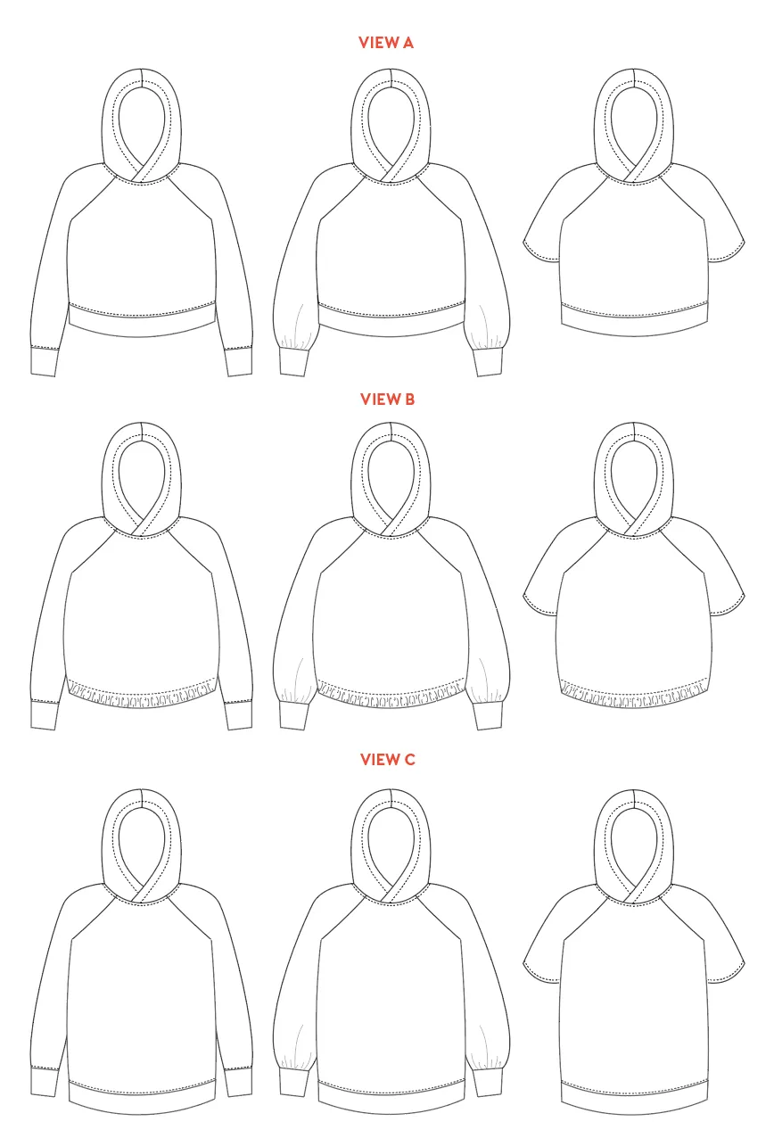 Chalk and Notch Mini Page Hoodie