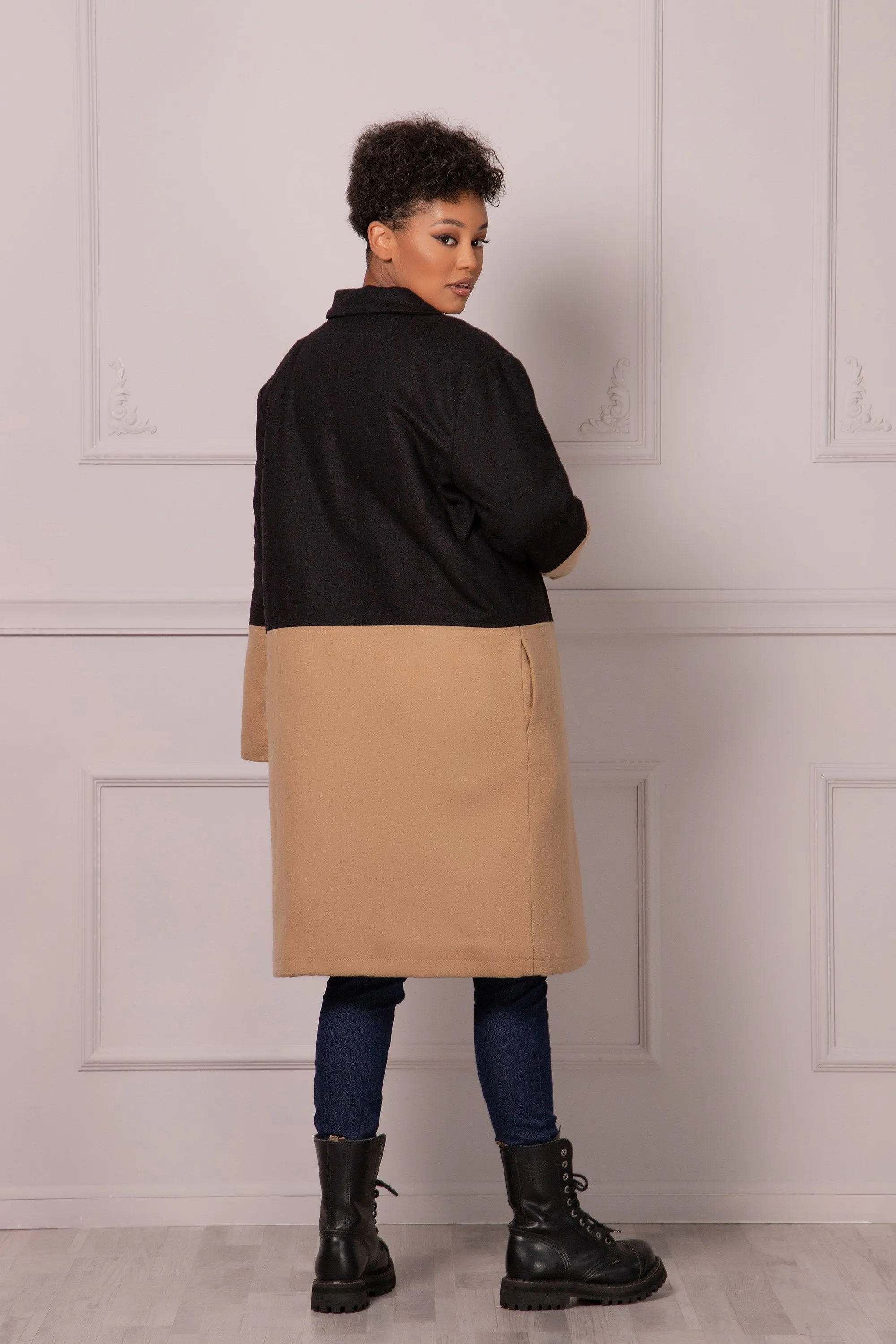 Color Block Coat