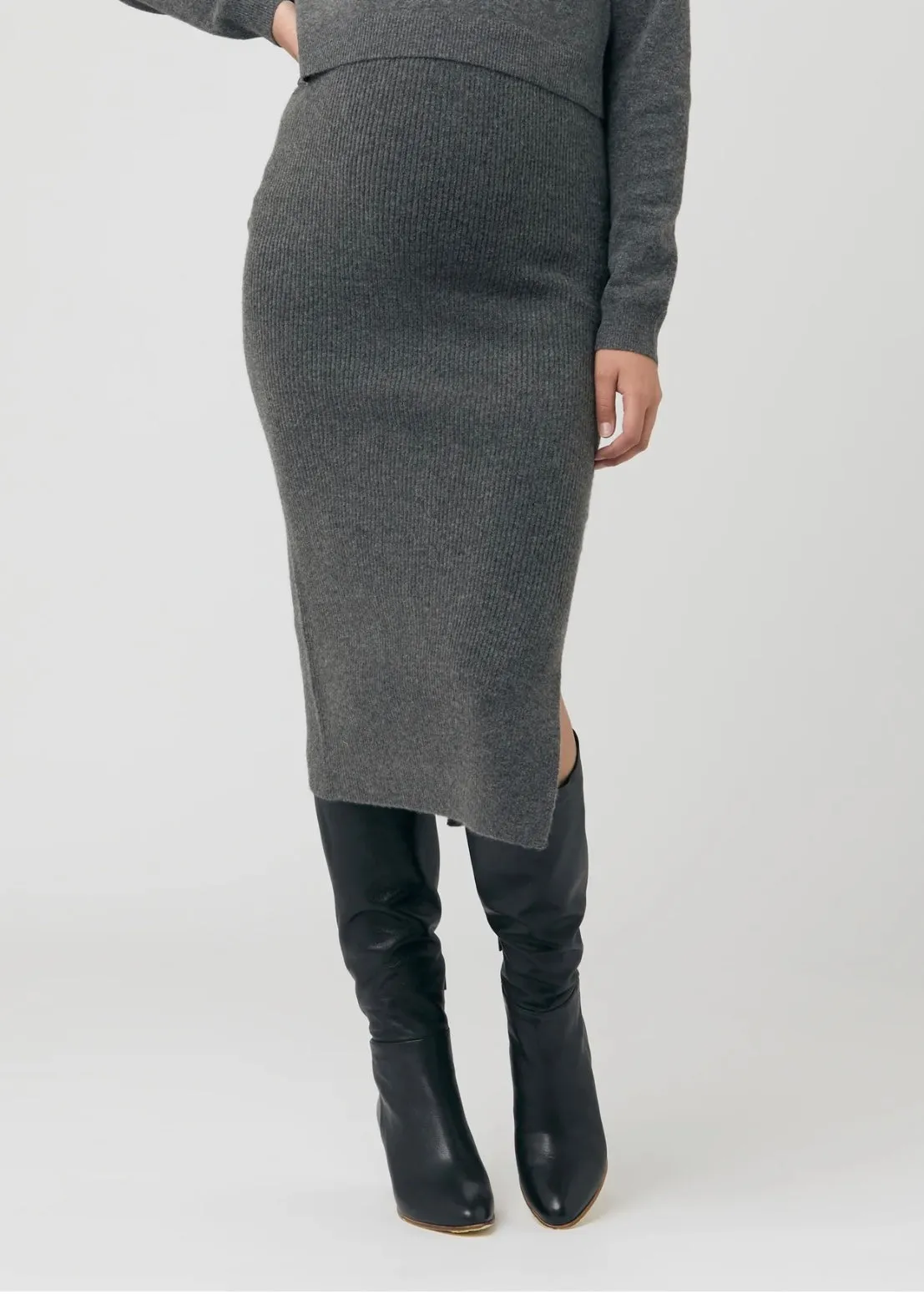 Dani Knit Skirt - Charcoal