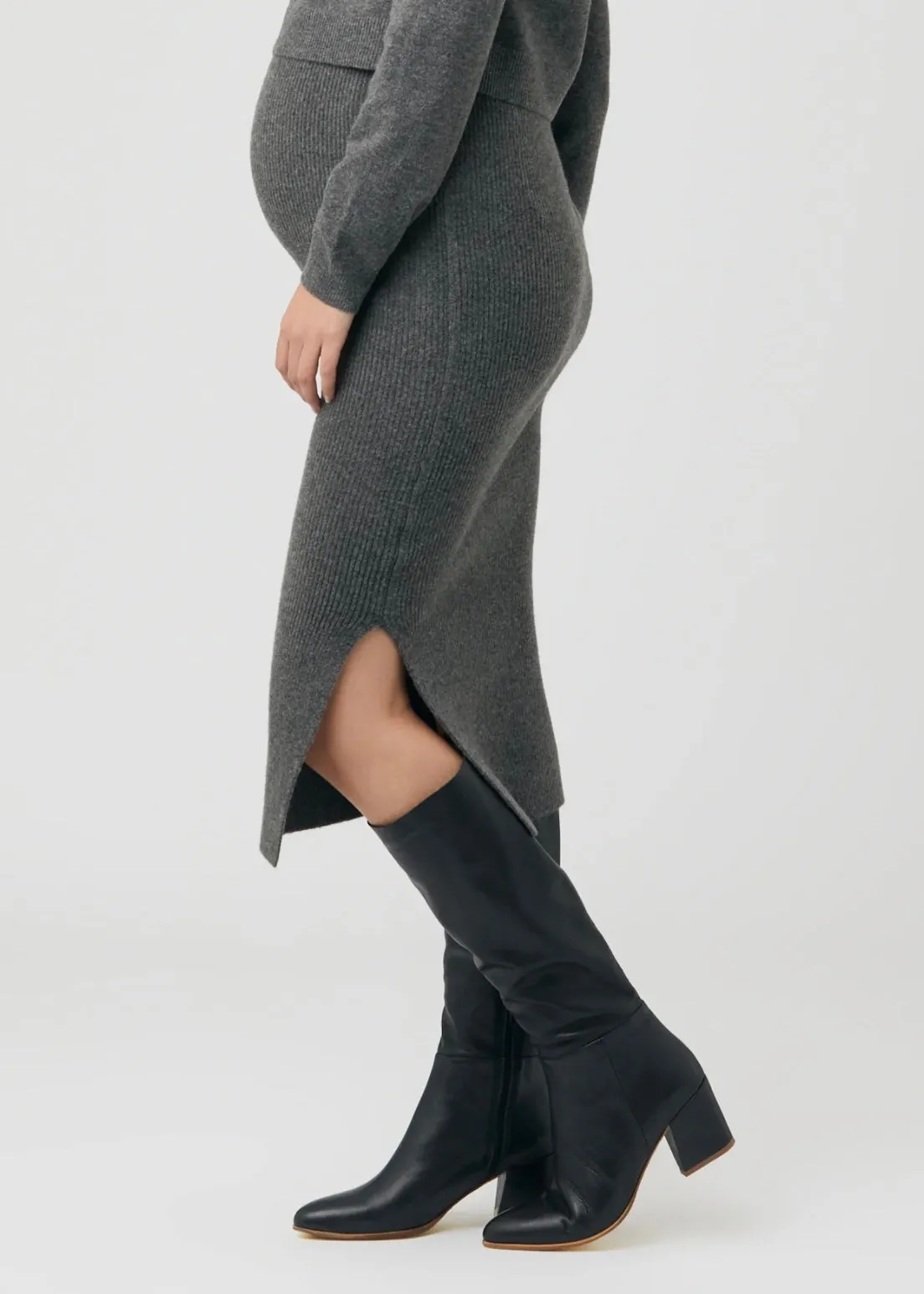 Dani Knit Skirt - Charcoal
