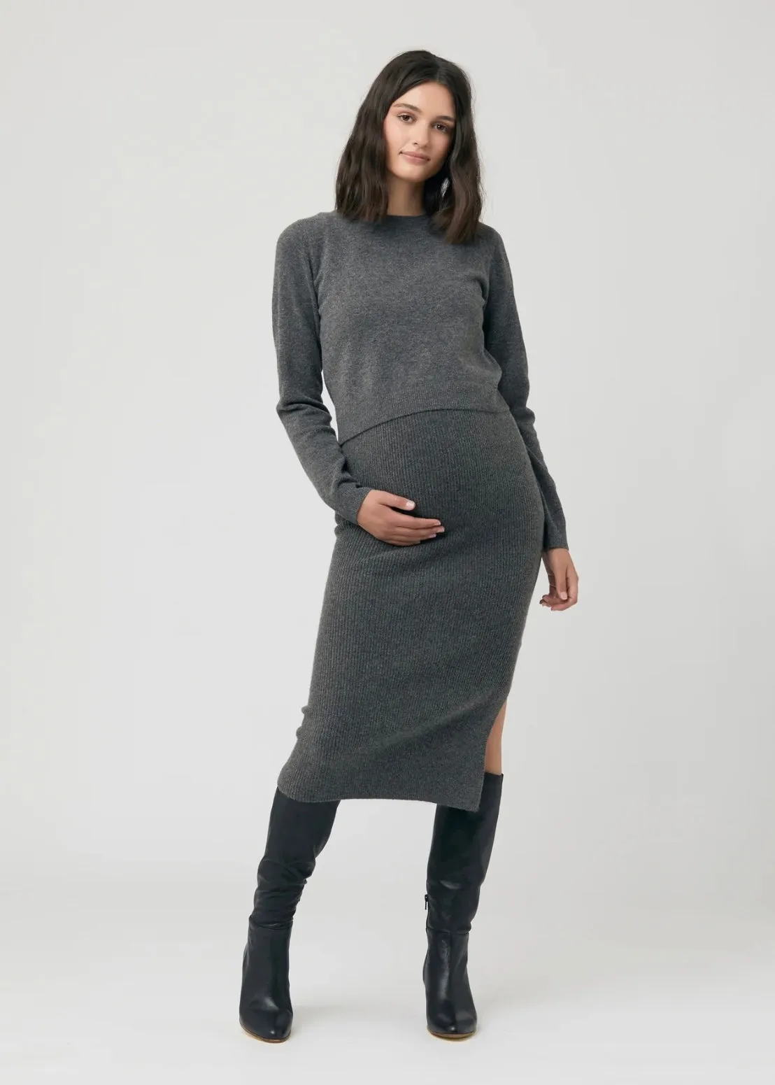 Dani Knit Skirt - Charcoal