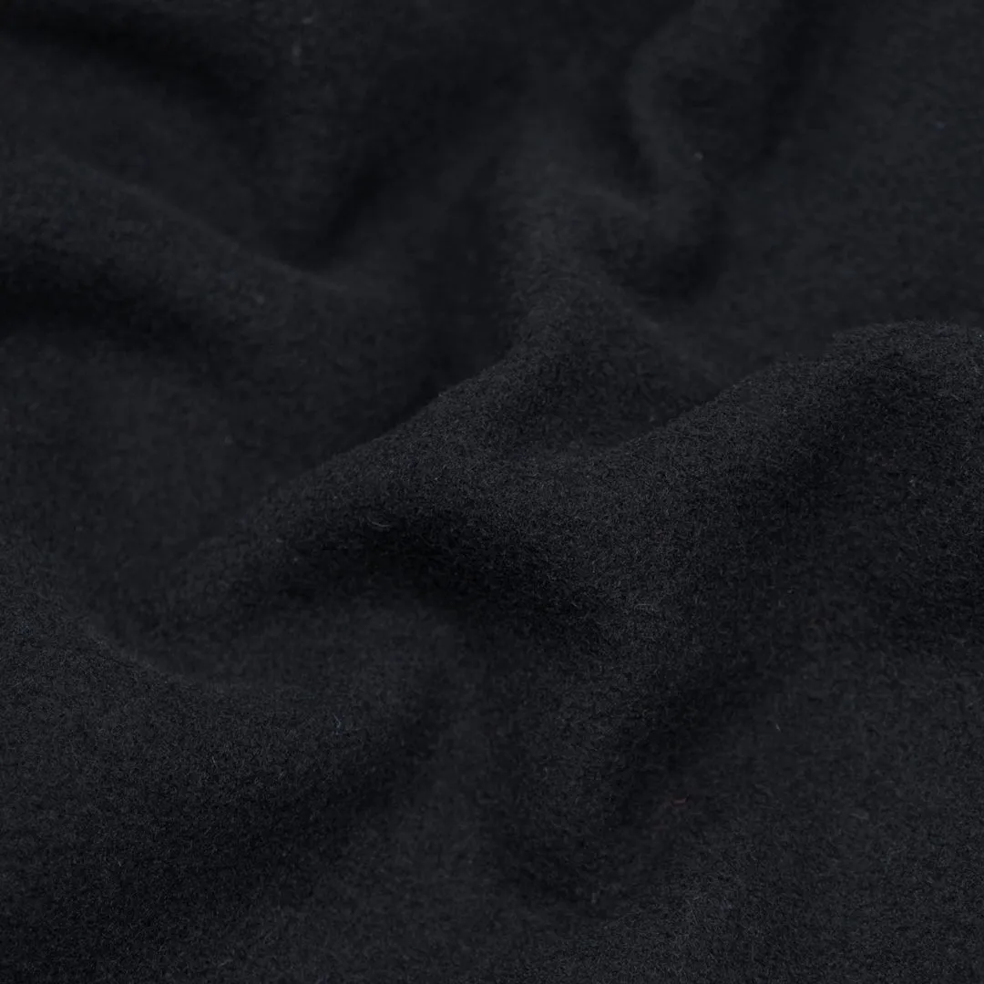 Deadstock Felted Wool Blend Coating - Midnight Blue