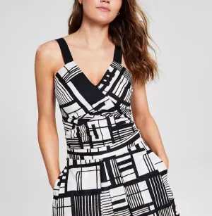 DKNY Printed Voile Sleeveless Crop Top