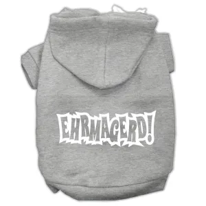Ehrmagerd Screen Print Pet Hoodies Grey Size Lg (14)