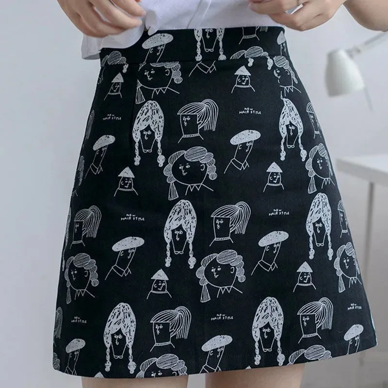 Elegant Skirt Women Korean High Waist Slim Look A-Line CHIC Hip Flattering Skirt