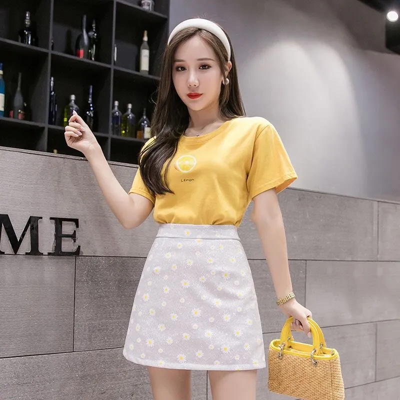 Elegant Skirt Women Korean High Waist Slim Look A-Line CHIC Hip Flattering Skirt