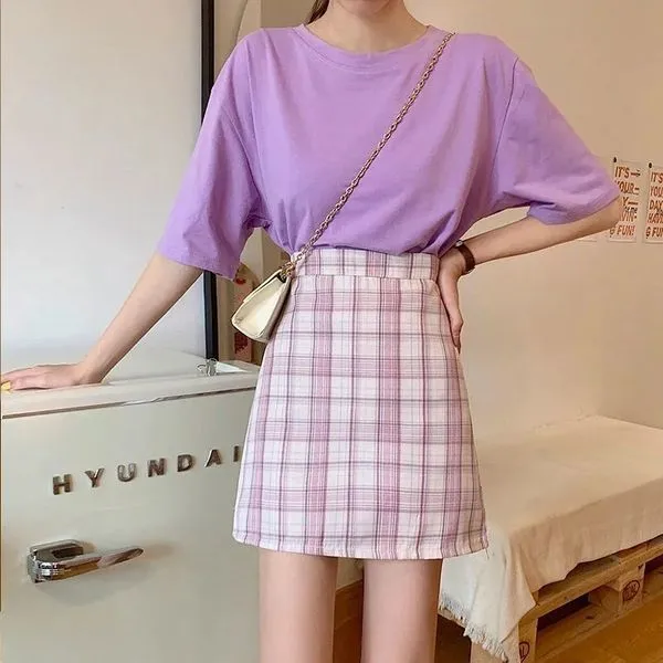 Elegant Skirt Women Korean High Waist Slim Look A-Line CHIC Hip Flattering Skirt