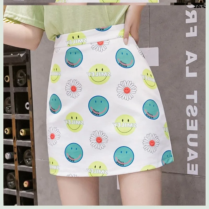 Elegant Skirt Women Korean High Waist Slim Look A-Line CHIC Hip Flattering Skirt