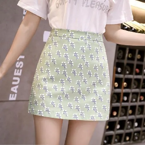 Elegant Skirt Women Korean High Waist Slim Look A-Line CHIC Hip Flattering Skirt