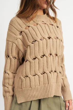 Emory Park | Open Knit Sweater With Slits