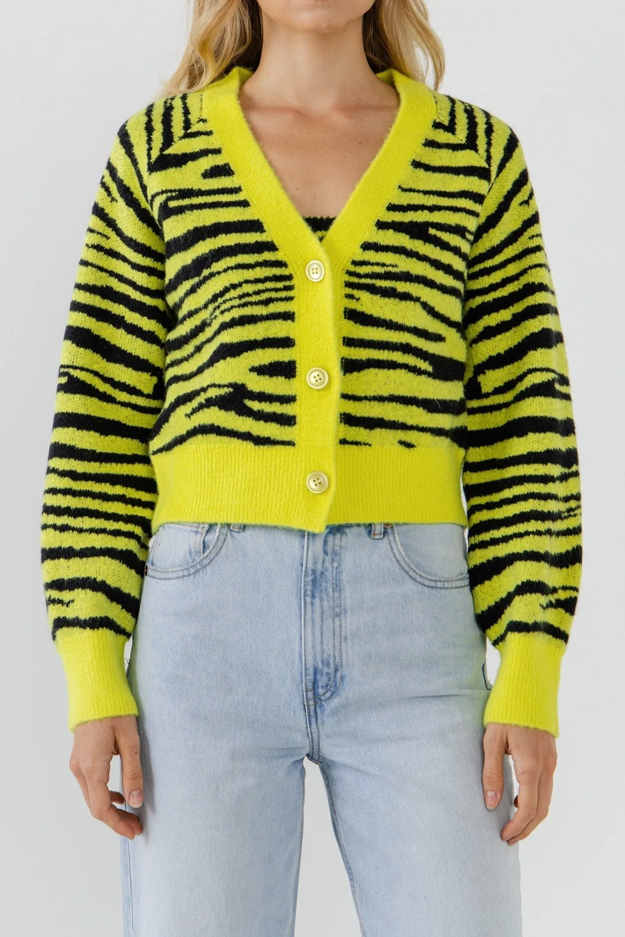 English Factory - Tiger Knit Cardigan