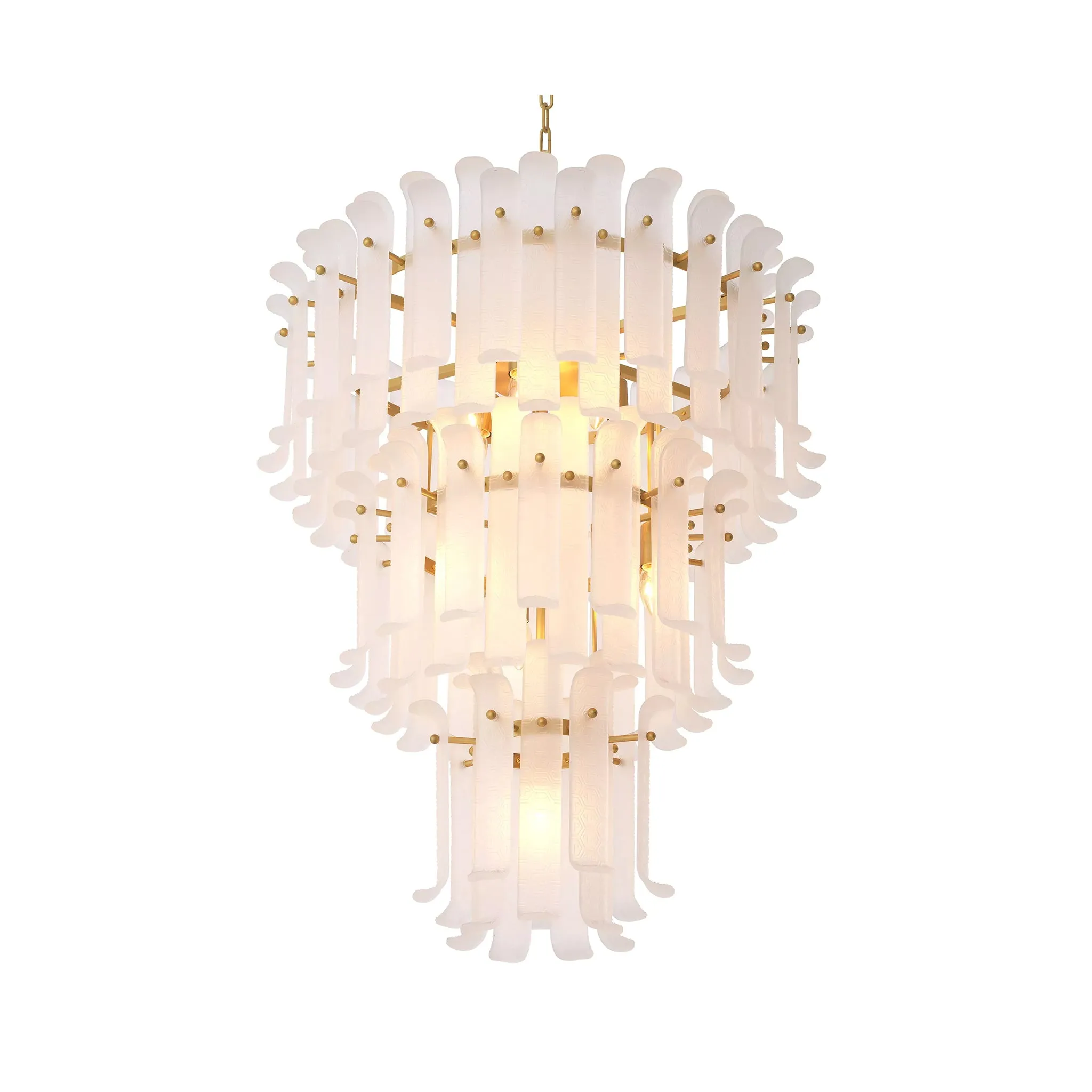 FROSTED RODEO DRIVE LARGE CHANDELIER