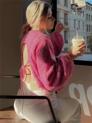 Ivyshape | Chic Backless Sweater