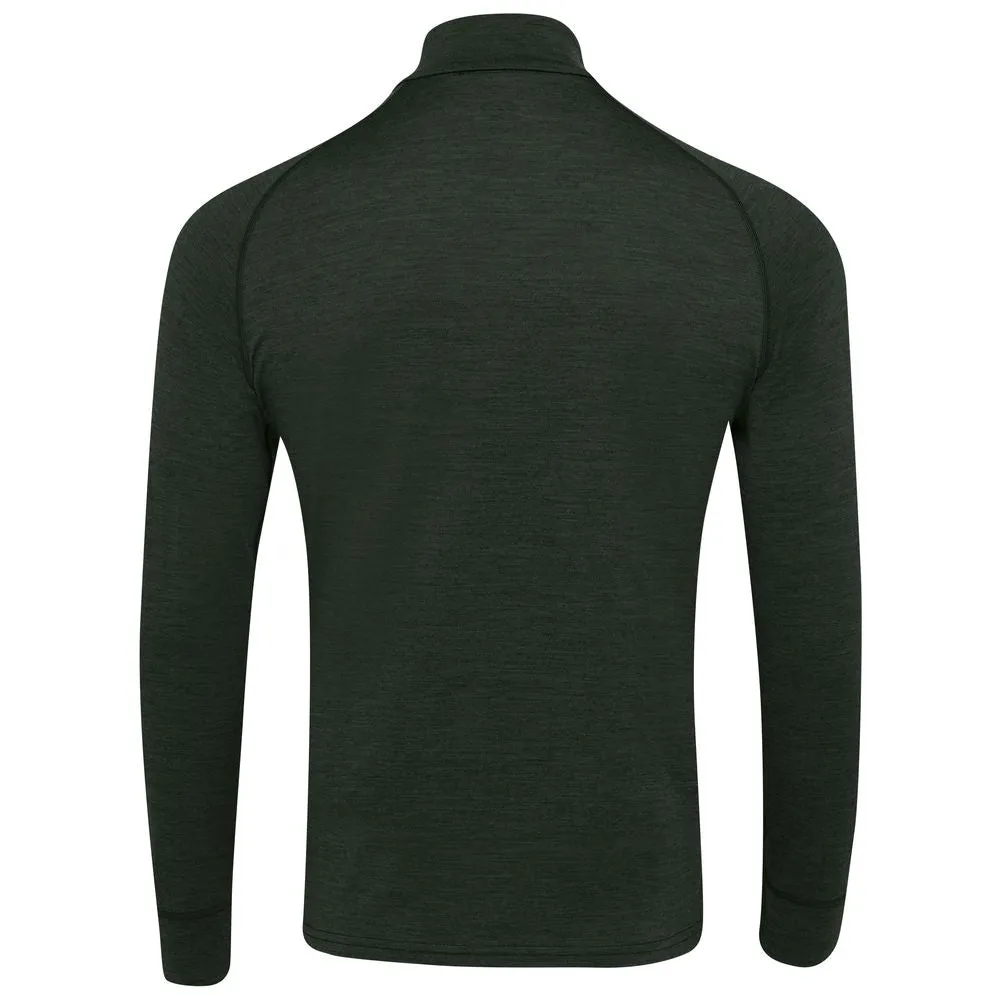 Mens Merino 200 Long Sleeve Zip Neck (Forest)
