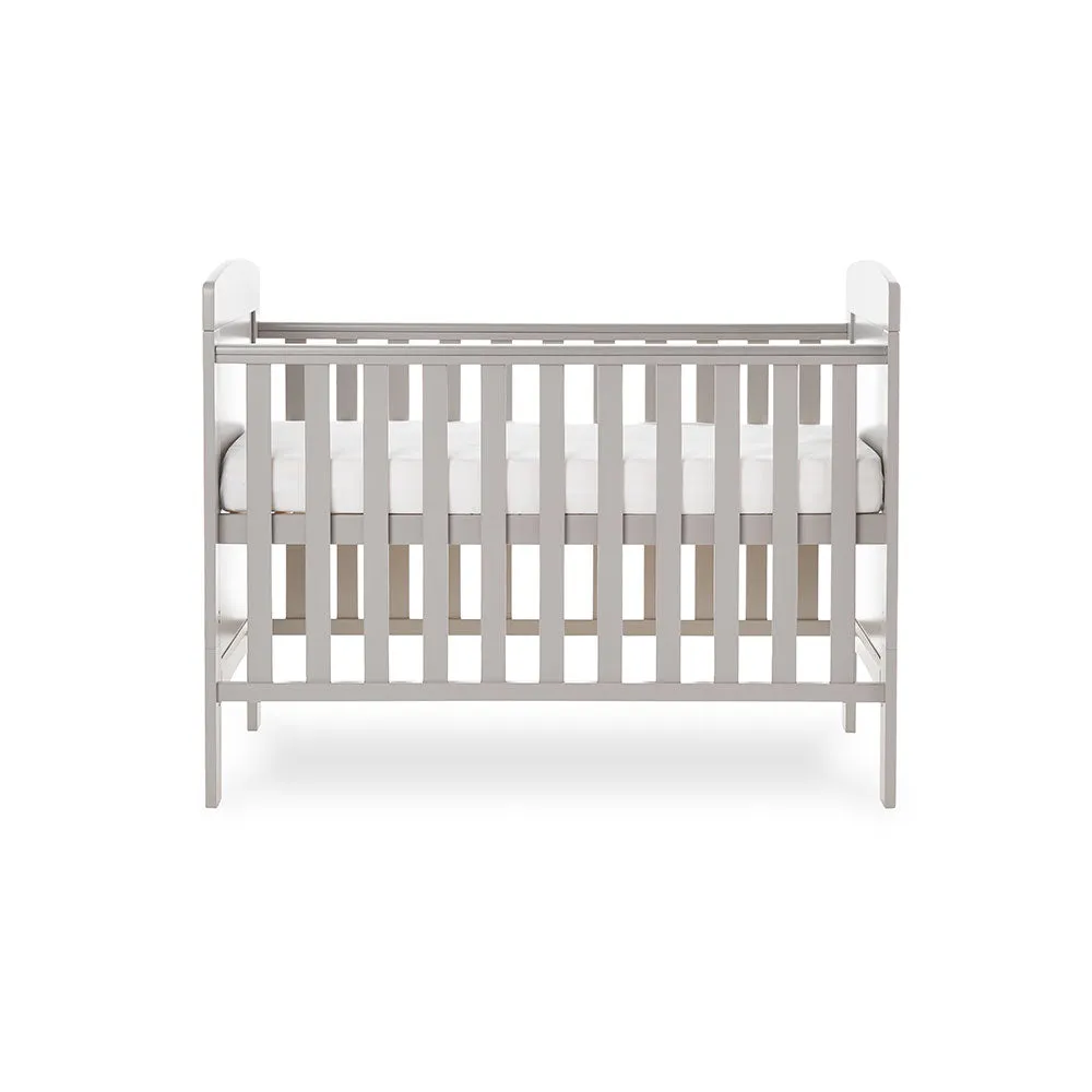 Obaby Grace Mini Cot Bed - Warm Grey
