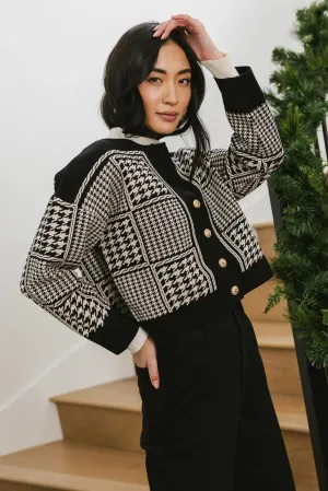 Piper Houndstooth Cardigan - FINAL SALE