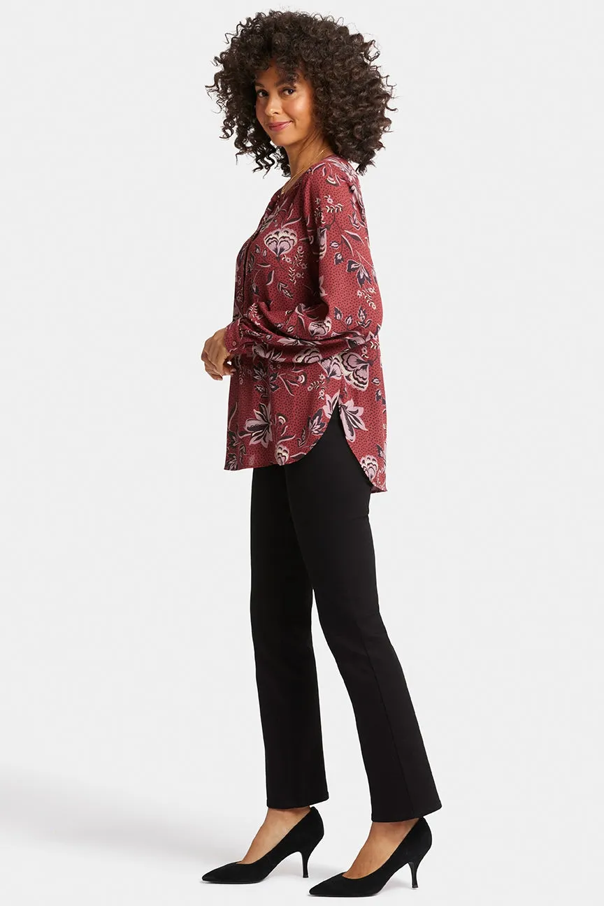 Simone Blouse Flower Print | Rosa Blooms