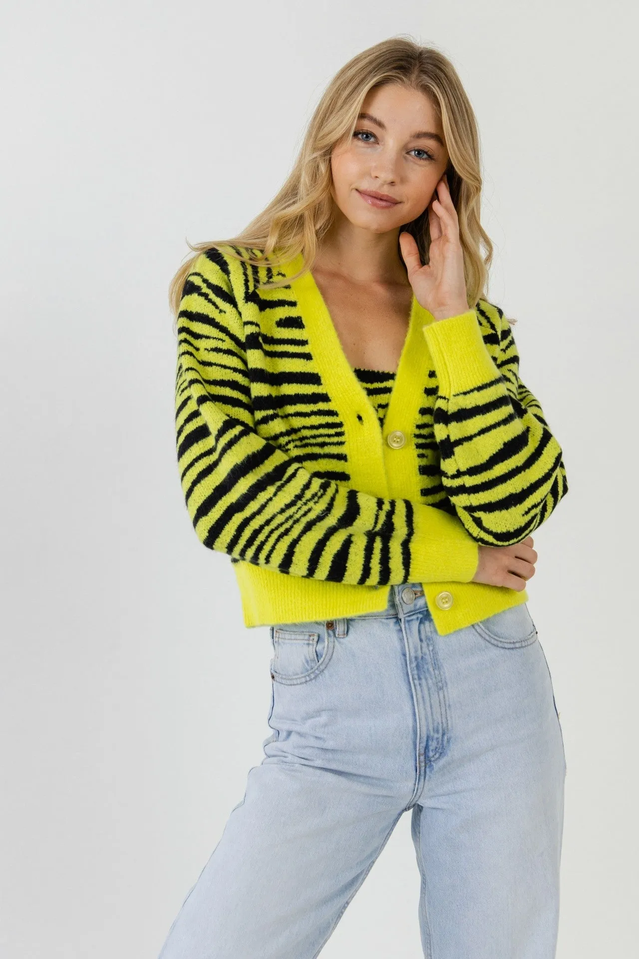 Tiger Knit Cardigan