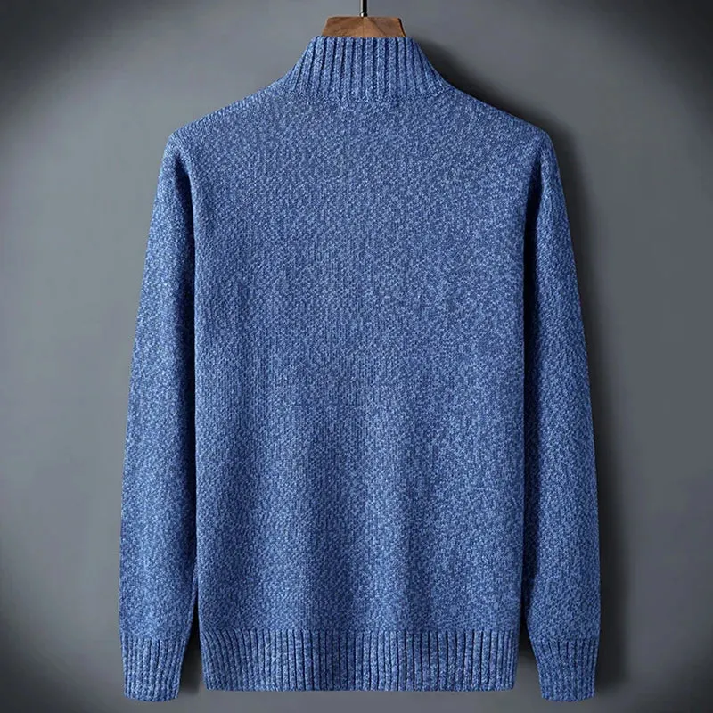 Trend4us Men's Cozy Full-Zip Cable Knit Cardigan