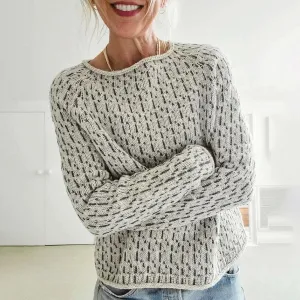 Women's Chic Grey Boat Neck Knitted Jumper | Ideal for Autumn/Winter
