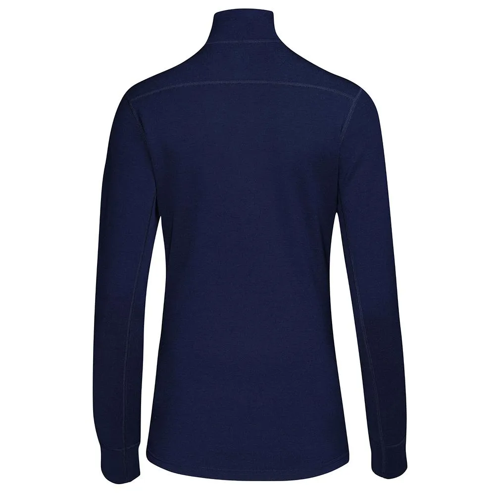 Womens Merino 320 Long Sleeve Half Zip (Navy/Lime)